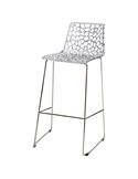 Sgabello Spider Fix in policarbonato trasparente Grandsoleil S2801TR