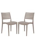 Set da 2 sedie Firenze in polipropilene juta Grandsoleil S6227J