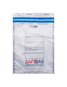 100 Sacchetti di sicurezza bianchi Safe Bag per corrieri B5 18,6x25,5+4cm 68282 Bong Packaging BUSTE ANTISTRAPPO