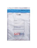 100 Sacchetti di sicurezza bianchi Safe Bag per corrieri C3 32,1x47+4cm 68284