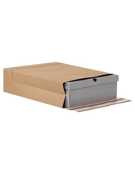 250 Sacchetti a fondo quadro E-Green carta kraft avana C5 16,2x22,9x4+10cm 69112