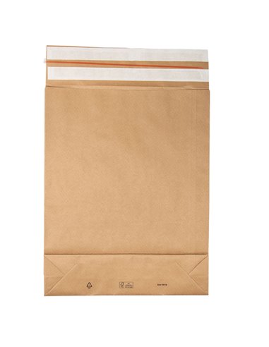 100 Sacchetti a fondo quadro E-Green carta kraft avana 40x50x10 +10 cm 69116 Bong Packaging BUSTE ANTISTRAPPO