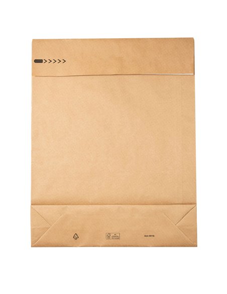 100 Sacchetti a fondo quadro E-Green carta kraft avana 40x50x10 +10 cm 69116 Bong Packaging BUSTE ANTISTRAPPO