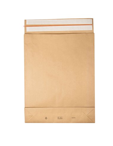 100 Sacchetti a fondo quadro E-Green carta kraft avana 45x57x10 +10 cm 69117
