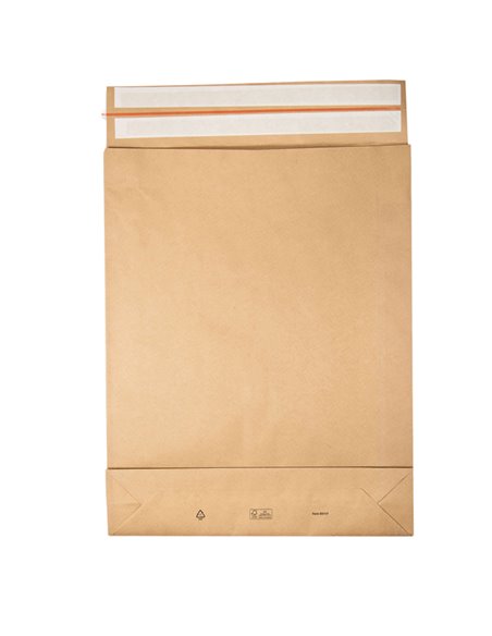 100 Sacchetti a fondo quadro E-Green carta kraft avana 45x57x10 +10 cm 69117