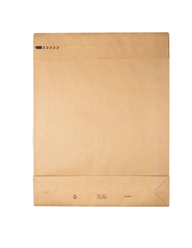 100 Sacchetti a fondo quadro E-Green carta kraft avana 45x57x10 +10 cm 69117