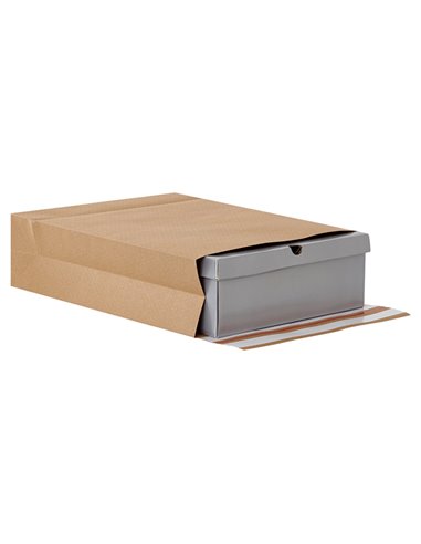 100 Sacchetti a fondo quadro E-Green carta kraft avana 45x57x10 +10 cm 69117