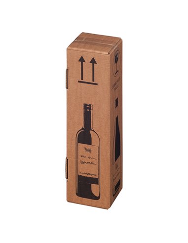 20 Scatole per una bottiglia Wine Pack 10,5x10,5x42cm 222103020 Bong Packaging SCATOLE E TUBI PER SPEDIZIONE
