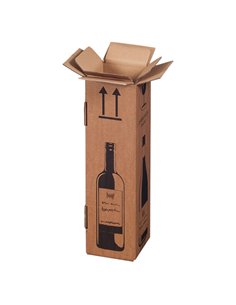 20 Scatole per una bottiglia Wine Pack 10,5x10,5x42cm 222103020 Bong Packaging SCATOLE E TUBI PER SPEDIZIONE 2