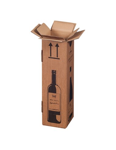 20 Scatole per una bottiglia Wine Pack 10,5x10,5x42cm 222103020 Bong Packaging SCATOLE E TUBI PER SPEDIZIONE