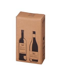 10 Scatole per due bottiglie Wine Pack 20,4x10,8x36,8cm 222103010 Bong Packaging SCATOLE E TUBI PER SPEDIZIONE