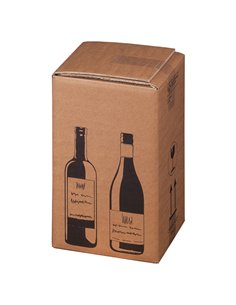 10 Scatole per quattro bottiglie Wine Pack 21,2x20,4x36,8 cm 222103210 Bong Packaging SCATOLE E TUBI PER SPEDIZIONE