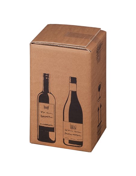 10 Scatole per quattro bottiglie Wine Pack 21,2x20,4x36,8 cm 222103210 Bong Packaging SCATOLE E TUBI PER SPEDIZIONE