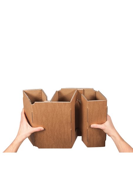 10 Scatole per quattro bottiglie Wine Pack 21,2x20,4x36,8 cm 222103210 Bong Packaging SCATOLE E TUBI PER SPEDIZIONE