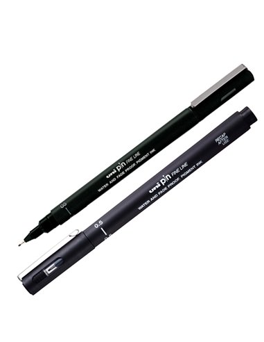 Astuccio Pin fineliner nero 14 gradazioni assortiti Uni Mitsubishi M 84007168 UNI MITSUBISHI FINELINER