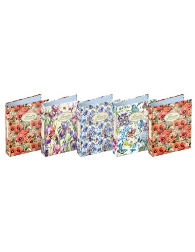 Raccoglitore a 4 anelli Pigna Nature Flowers 18,5x22cm anelli 30mm 005479530