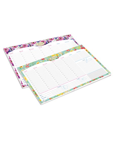 Desk Planner da scrivania 42x29,5cm Nature Flowers Pigna 023266400 PIGNA PLANNING E ACCESSORI