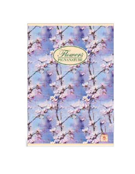 Quaderno A5 40fg+2 80gr 1rigo NATURE FLOWERS Pigna 02088351R PIGNA QUADERNI PUNTO METALLICO