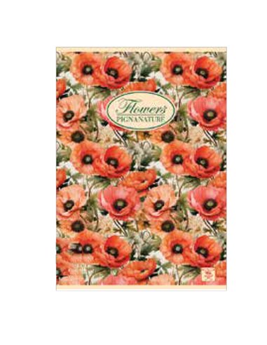 Quaderno A5 40fg+2 80gr 1rigo NATURE FLOWERS Pigna 02088351R PIGNA QUADERNI PUNTO METALLICO