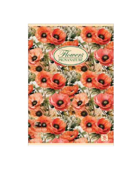 Quaderno A5 40fg+2 80gr 1rigo NATURE FLOWERS Pigna 02088351R PIGNA QUADERNI PUNTO METALLICO