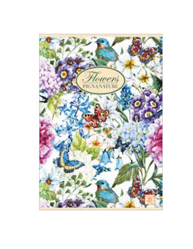 Quaderno A5 40fg+2 80gr 5mm NATURE FLOWERS Pigna 02088355M