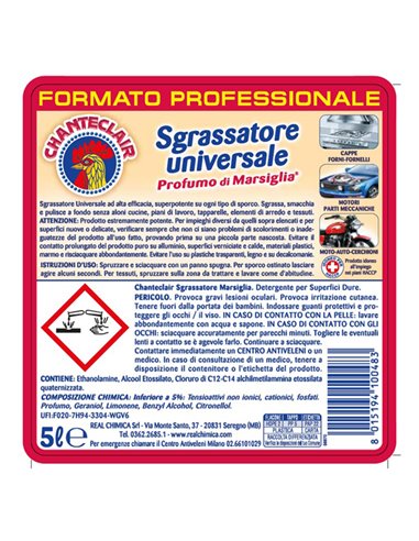 Chanteclair Sgrassatore Universale Marsiglia 5lt 126762IT Chanteclair DETERGENTI-DETERSIVI PER PULIZIA