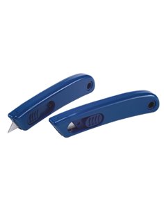Cutter monouso detectabile con lama retraibile colore blu 1659 No Brand ARTICOLI DETECTABILI