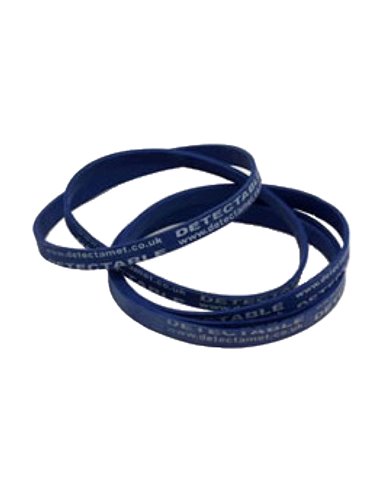 Confezione 50 elastici detectabili colore blu 70x6x1mm G0196/70