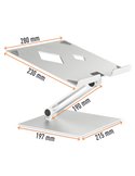 Supporto alza notebook Rise da 10'' a 17'' Durable 5050-23