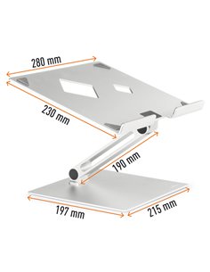 Supporto alza notebook Rise da 10'' a 17'' Durable 5050-23 DURABLE SUPPORTI-BRACCI MONITOR-NOTEBOOK