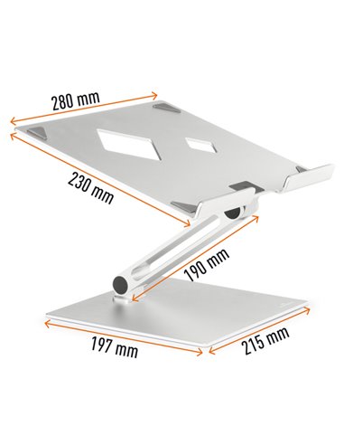 Supporto alza notebook Rise da 10'' a 17'' Durable 5050-23 DURABLE SUPPORTI-BRACCI MONITOR-NOTEBOOK