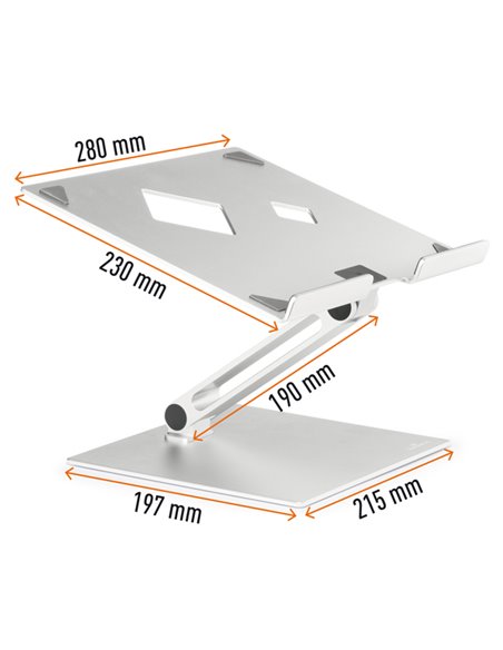 Supporto alza notebook Rise da 10'' a 17'' Durable 5050-23 DURABLE SUPPORTI-BRACCI MONITOR-NOTEBOOK