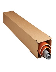 10 Scatole a tubo Square Box 10,5x10,5x71,5cm chiusura strip 311600210