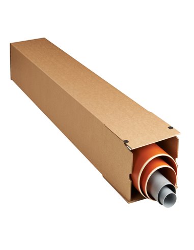 10 Scatole a tubo Square Box 10,5x10,5x86cm chiusura strip 311600310
