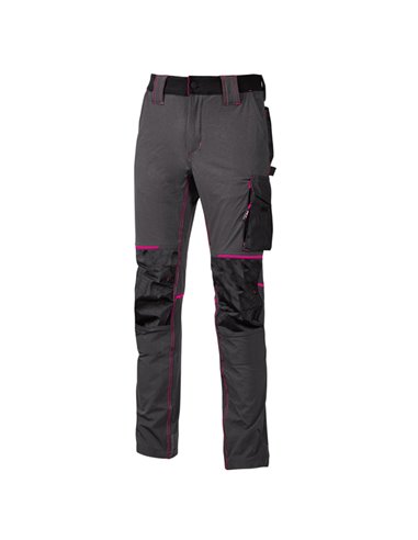 Pantaloni donna Atom Lady grigio-fucsia Taglia M U-power PE145GF-M U-Power PANTALONI-SALOPETTE-TUTE