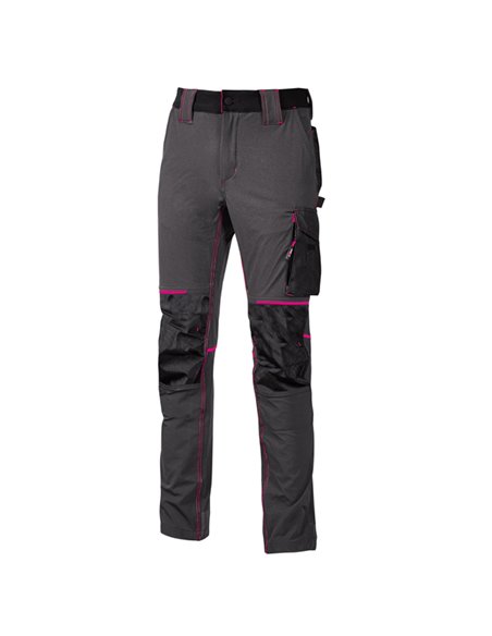 Pantaloni donna Atom Lady grigio-fucsia Taglia M U-power PE145GF-M U-Power PANTALONI-SALOPETTE-TUTE
