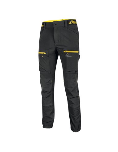 Pantalone Horizon Tg. L nero-giallo U-power FU267BC-L