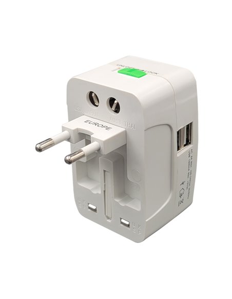 Adattatore da viaggio universale con 2 prese USB MKC 492519363