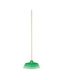 Scopa 25 denti per erba e foglie con manico in legno cm 47 Verdemax 3819