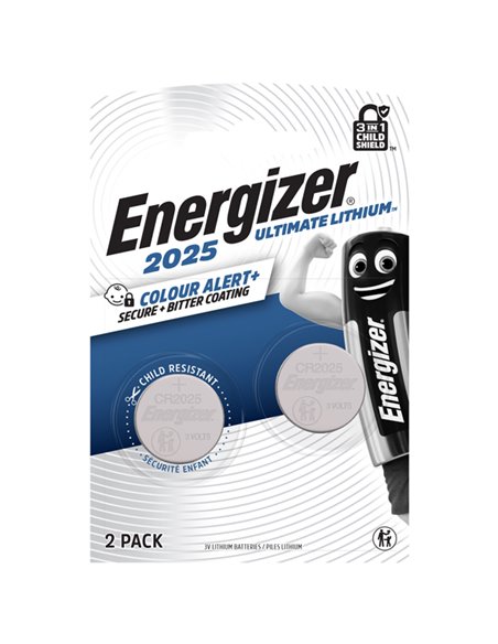 Blister 2 pile CR2025 Ultimate Lithium - Energizer Specialistiche E304205900 Energizer PILE