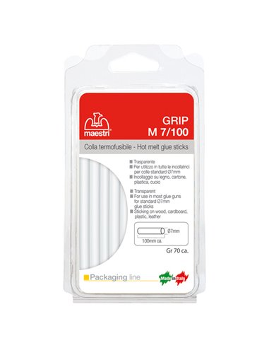 Colla termofusibile 10cm Ø7mm blister 70gr trasparente M7/100 Ro-Ma 1196740