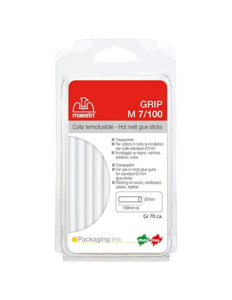 Colla termofusibile 10cm Ø7mm blister 70gr trasparente M7/100 Ro-Ma 1196740
