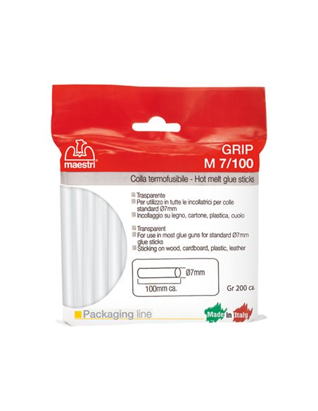 Colla termofusibile 10cm Ø7mm in sacchetto da 200gr trasparente M7/100 Ro-Ma 1196750 RO-MA INCOLLATRICI E COLLA A CALDO