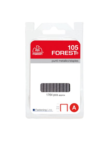 Punti 105 Forest 5mm blister 1764 punti Ro-Ma 1110120 RO-MA PUNTI CUCITRICI