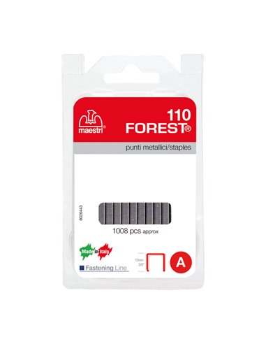 Punti 110 Forest 10mm blister 1008 punti Ro-Ma 1110124 RO-MA PUNTI CUCITRICI