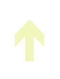 Freccia a punta fotoluminescente adesiva 132x189mm colore giallo L9435
