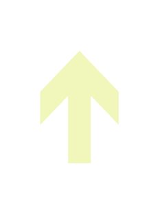 Freccia a punta fotoluminescente adesiva 132x189mm colore giallo L9435 CARTELLI SEGNALATORI SEGNALETICA