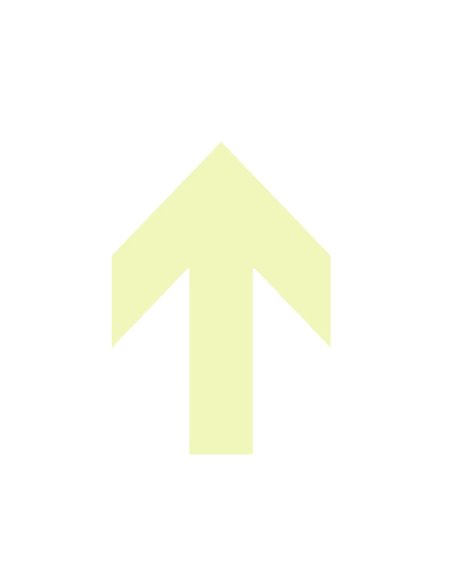Freccia a punta fotoluminescente adesiva 132x189mm colore giallo L9435 CARTELLI SEGNALATORI SEGNALETICA