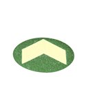 Bollo con freccia fotoluminescente adesiva Ø60mm colore giallo verde L93061