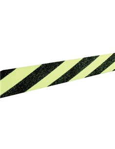 Striscia antiscivolo fotolumenescente 50x800mm colore giallo/nero L93415